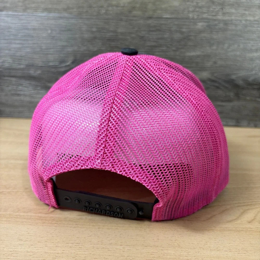 CLAM Hat Cap Snap Back Womens‎ Gray Pink Trucker Adjustable